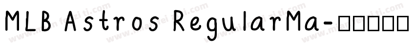 MLB Astros RegularMa字体转换